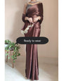 1-MIN READY TO WEAR Coffee Brown Satin Silk Saree With Handmade Tassels On Pallu