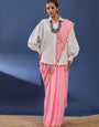 Bloom Hand-Painted Elegance Contemporary  Saree