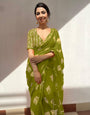 Palimpsest 1-Minute Ready To Wear Crocodile Mehdin Cotton Saree