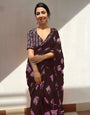 Palimpsest 1-Minute Ready To Wear cherry Wine Cotton Saree