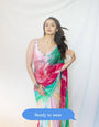 1 MIN READY TO WEAR SAREE IN Latest Multi Colour Alia Bhatt Wear Saree