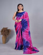 Trendy 1-Minute Ready To Wear Pink& Blue Chiffon Silk Saree