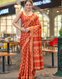 Lovely  1-Minute Ready To Wear Mul Cotton Digital Printed Saree