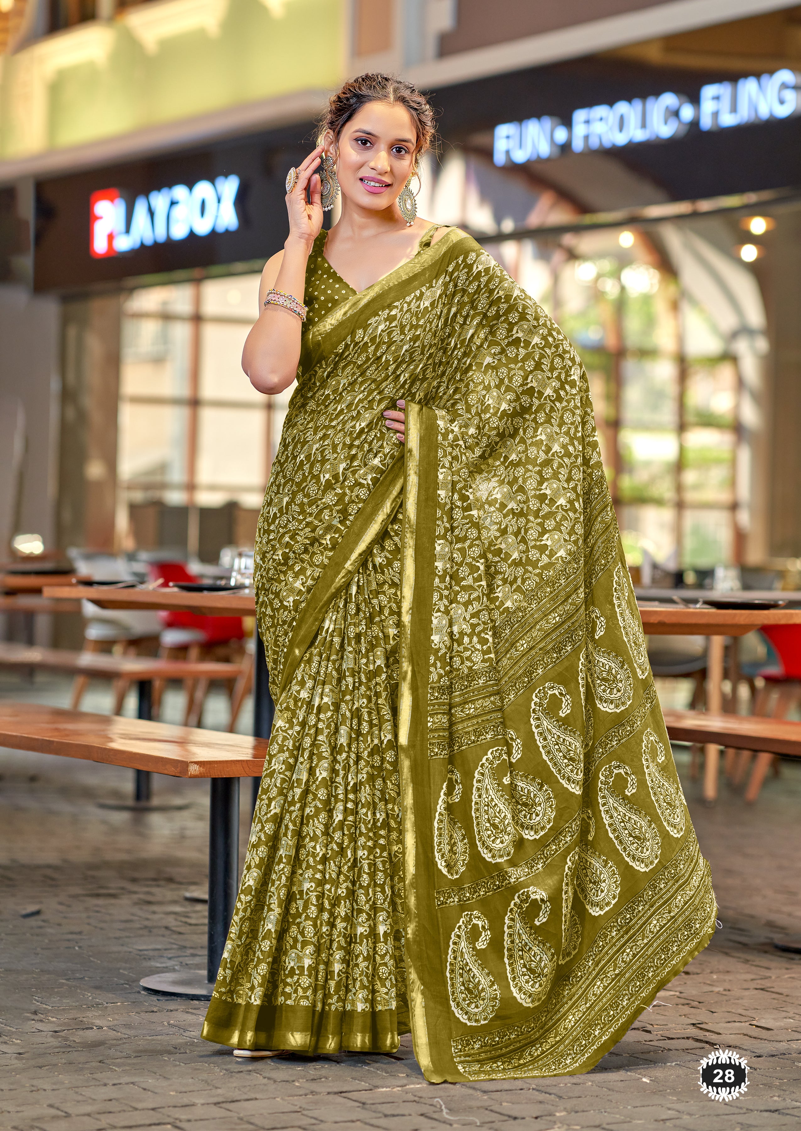 Classic 1-Minute Ready To Wear Pure Cotton Printed Saree