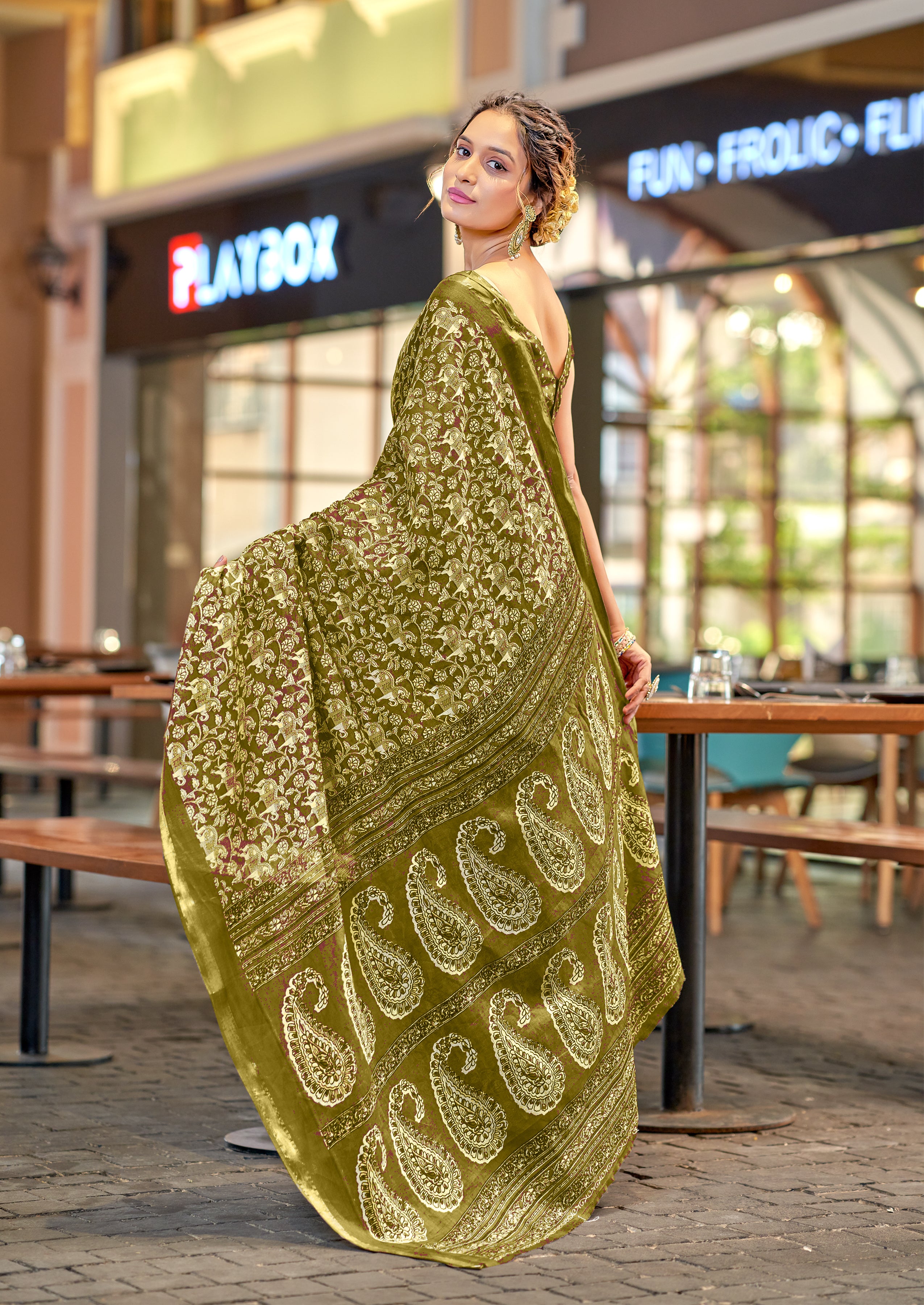 Classic 1-Minute Ready To Wear Pure Cotton Printed Saree