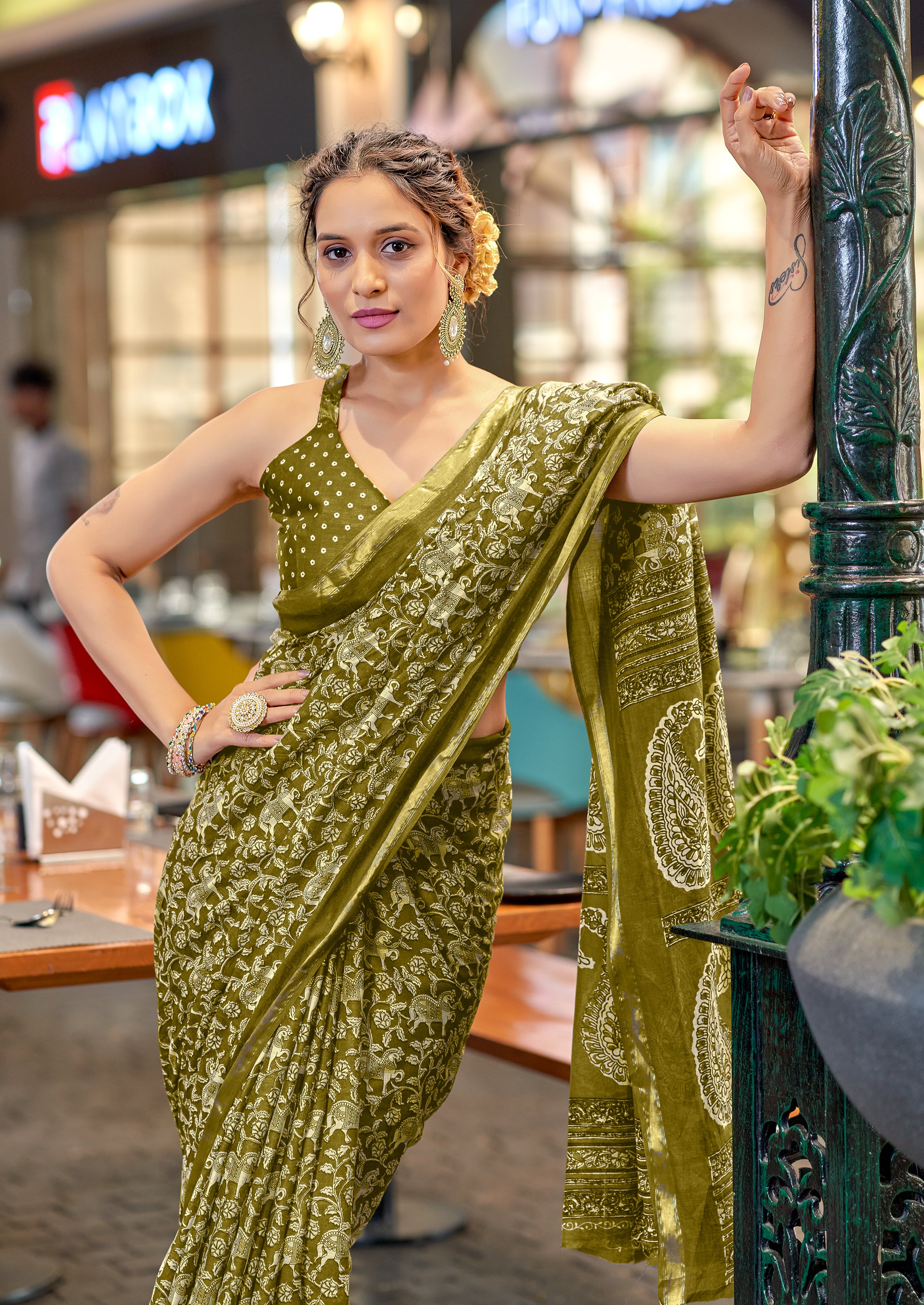 Classic 1-Minute Ready To Wear Pure Cotton Printed Saree