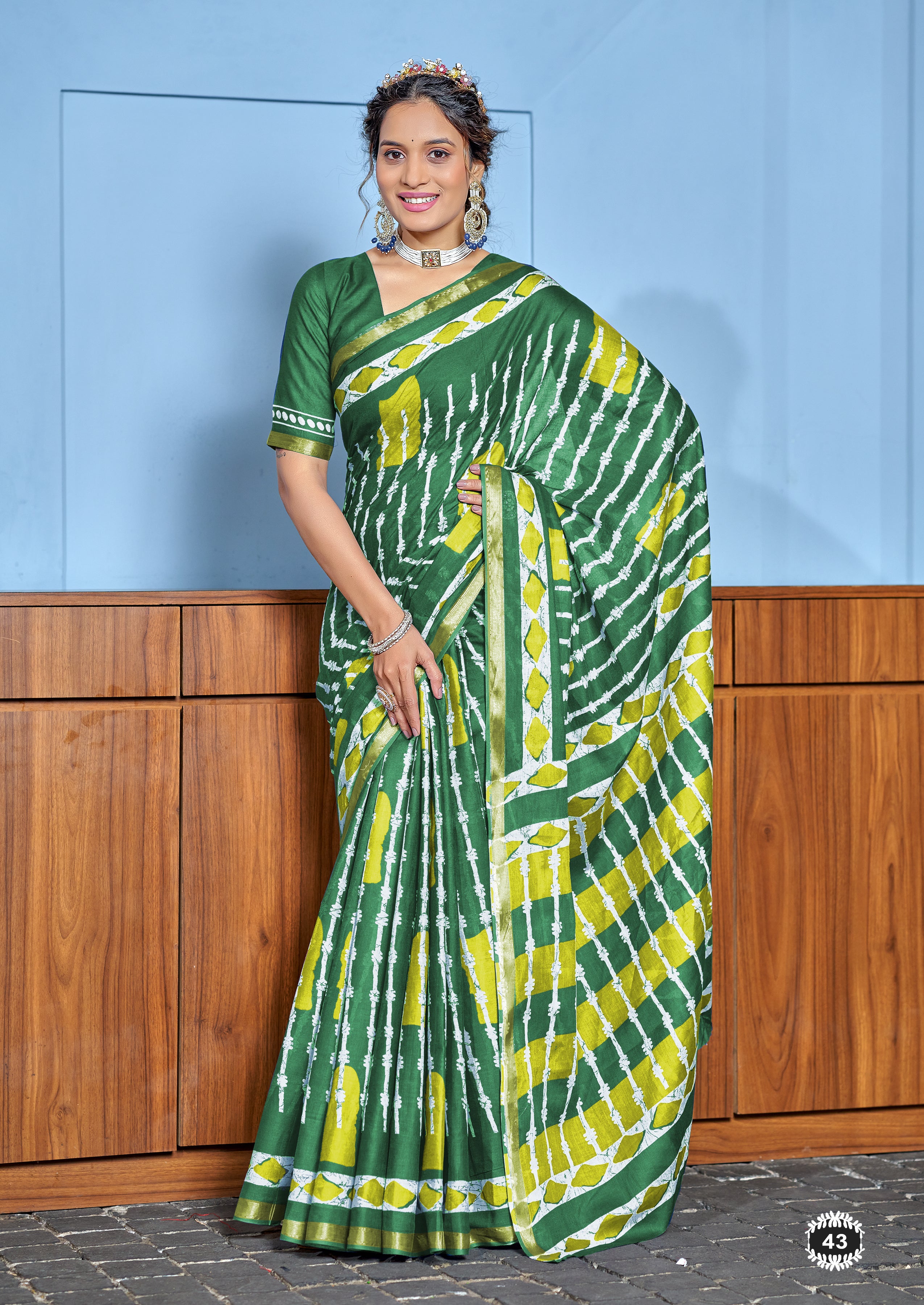 Pretty 1-Minute Ready To Wear Mul Cotton  Printed Saree