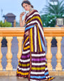 Amazing 1-Minute Ready To Wear Leheriya Style Mul Cotton Saree