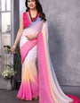 Alluring 1-Minute Ready To Wear  Georgette Saree & beautiful lace border