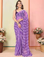 Orchid  1-Minute Ready To Wear  Georgette Saree