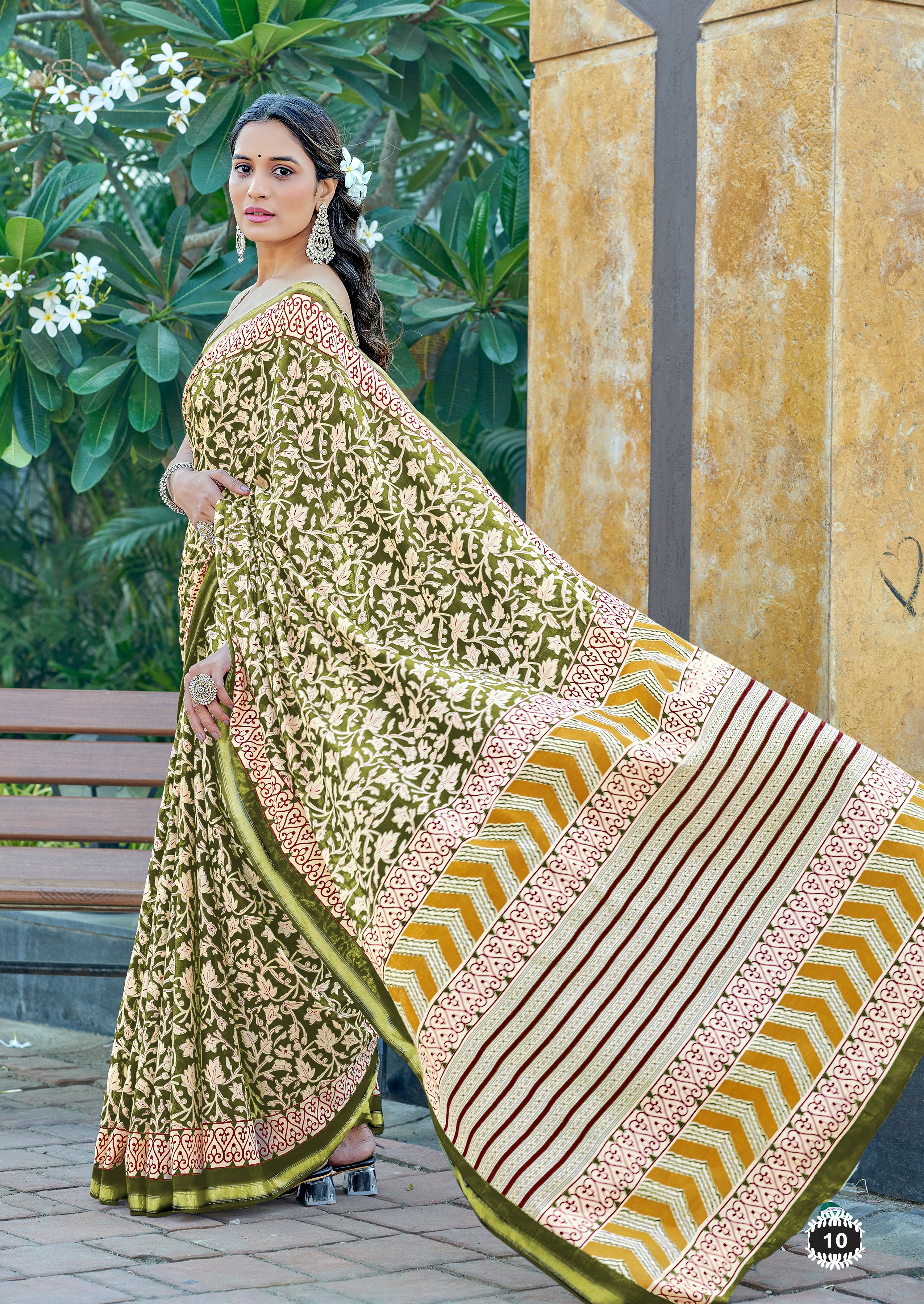 Appealing 1-Minute Ready To Wear  Mul Cotton Digital Printed Saree