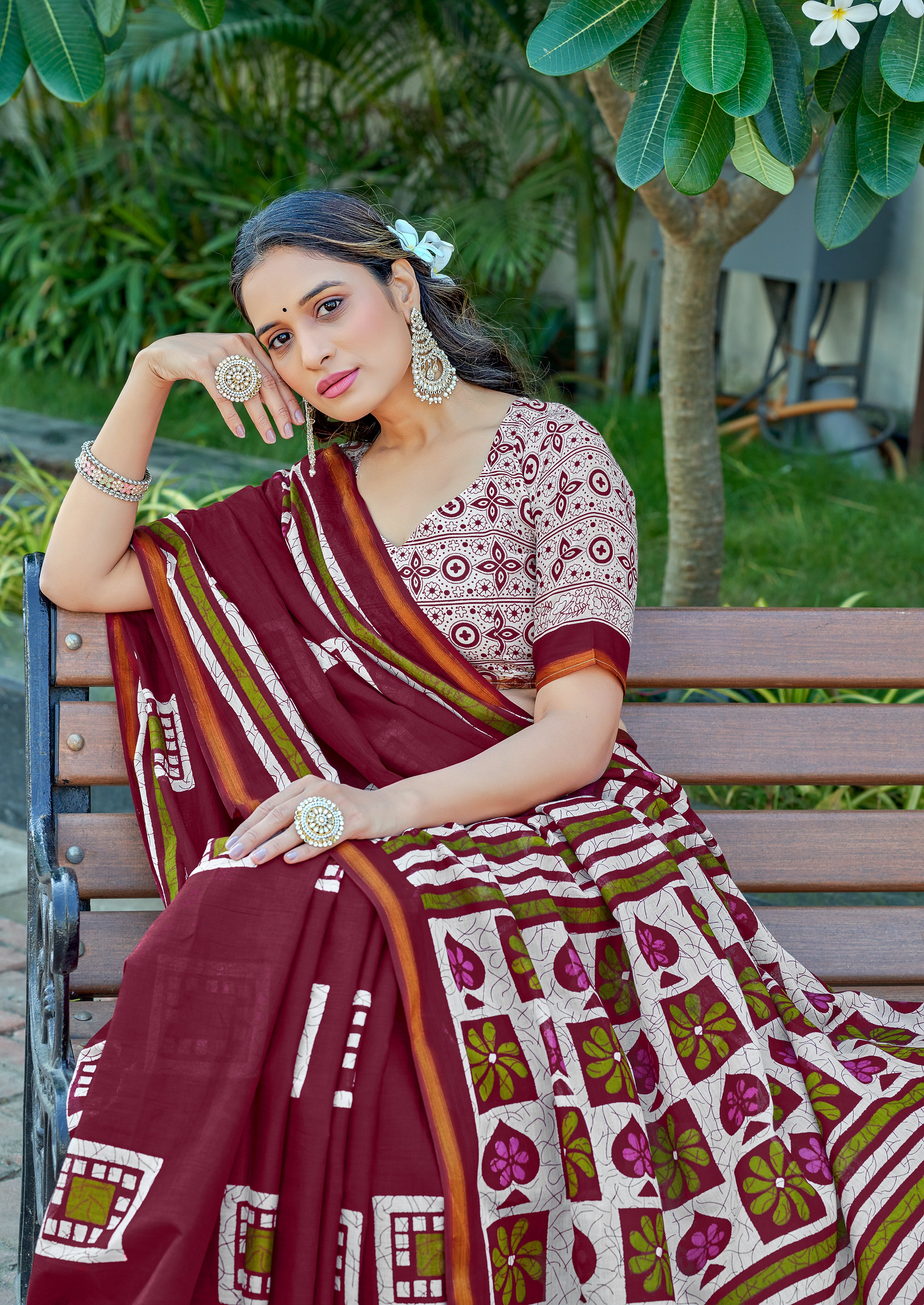 Unique 1-Minute Ready To Wear  Mul Cotton Digital Printed Saree