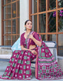 Felicitous 1 Minute Ready To Wear Rani pink  Mul Cotton Printed Saree