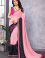 Desiring 1-Minute Ready To Wear  Georgette Saree & beautiful lace border