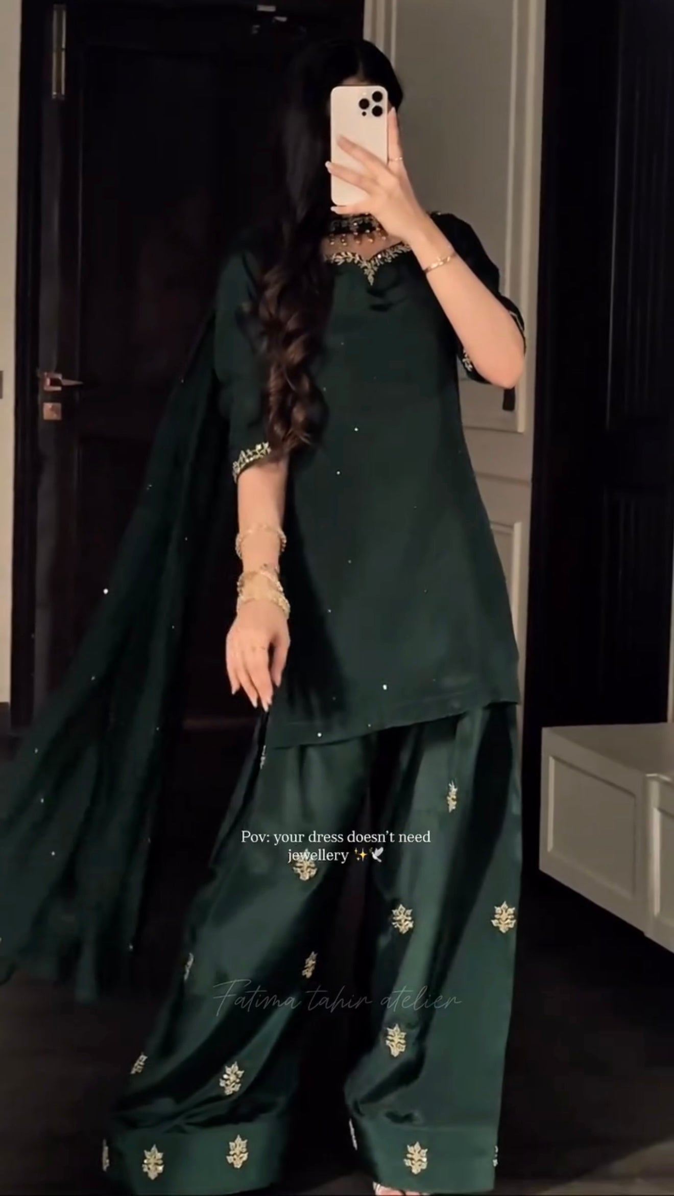 Zehra Diamond Handwork Farshi Salwar Set