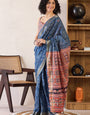 Bandhani Zari Poly Cotton Ready to Wear Sarees