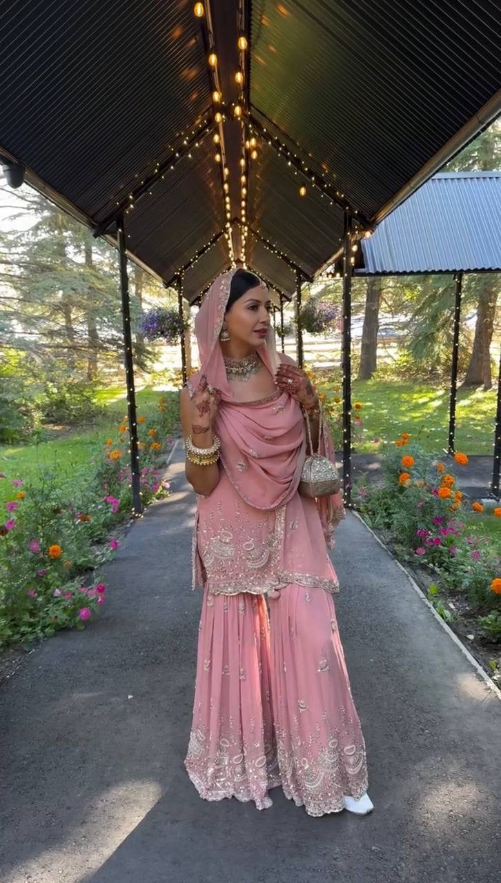 Rosy Dream Sharara Look