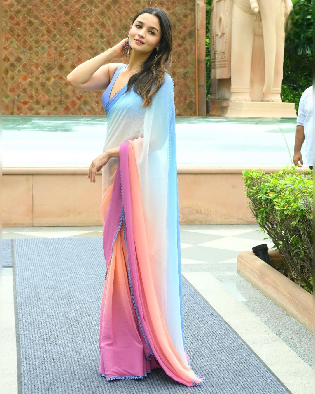 1 MIN READY TO WEAR  SAREE IN   Latest Multi Colour  Alia Bhatt Wear Saree