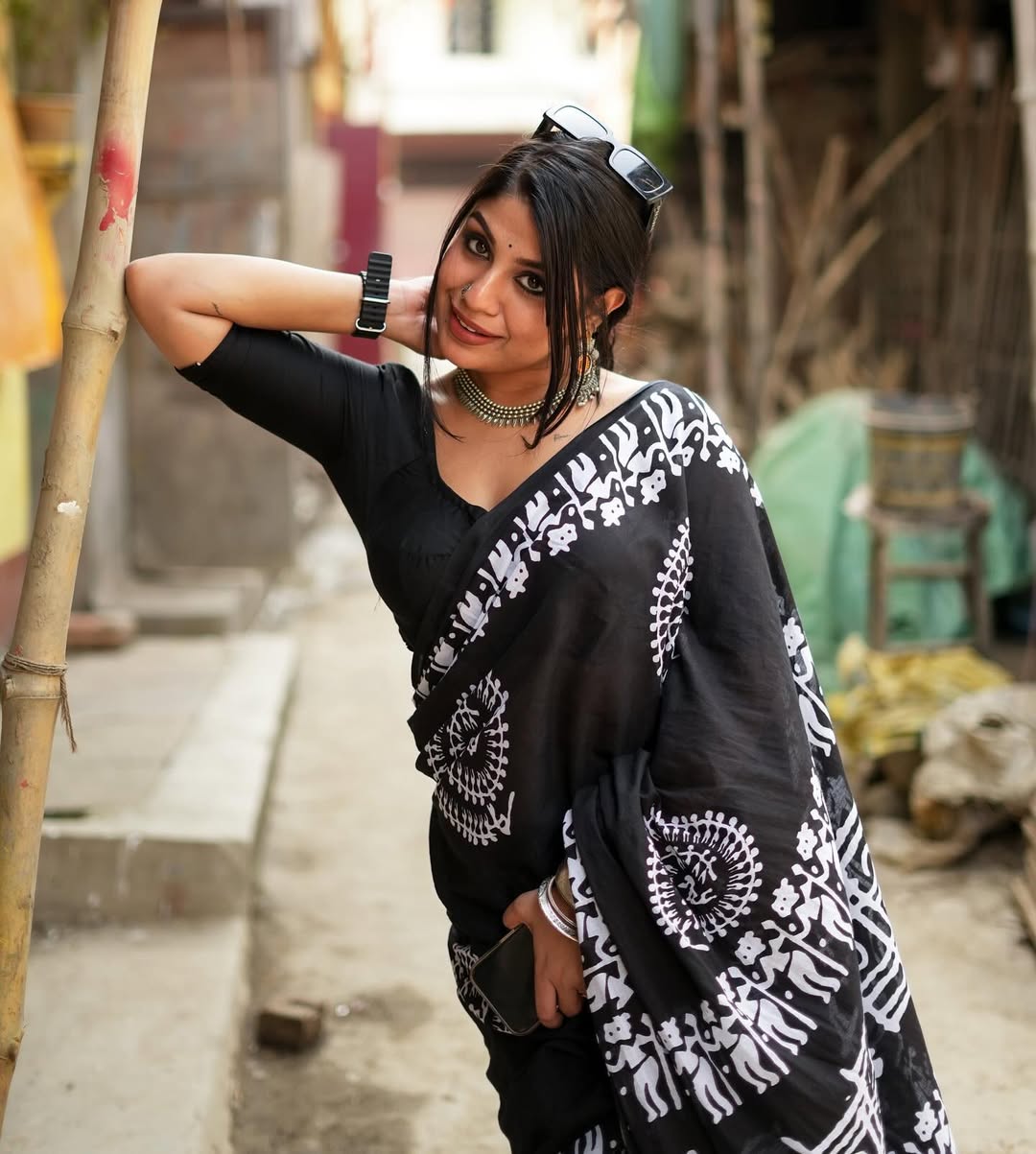 Hastshilpi Ethnic 1-minute ready to wear Pure Silk Saree With Blouse