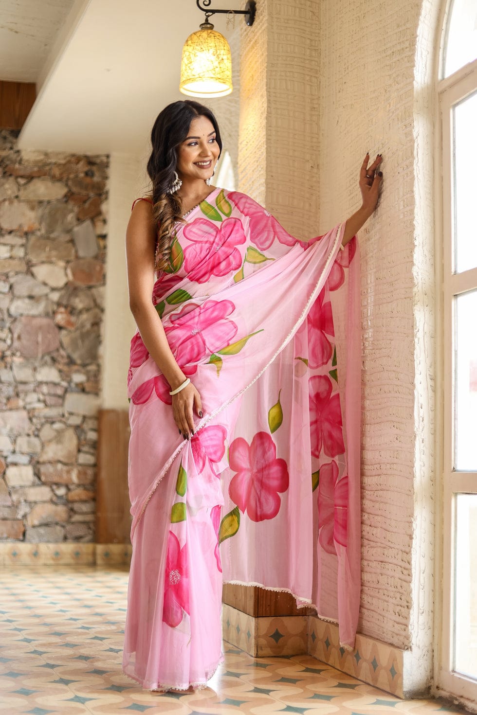 Pastel Perfect 1- minute ready to wear Georgette silk Saree