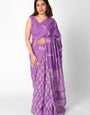 Elegance Purple Colour 1 Minute Ready To Wear  Mul Cotton Digital Printed Saree With Pocket