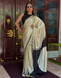 Black & White lineing 1 Min Ready To Wear Saree