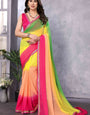 Stunner 1-Minute Ready To Wear  Georgette Saree & beautiful lace border