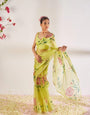 Exceptional 1-Minute Ready To Wear Hand Work Organza Silk Saree