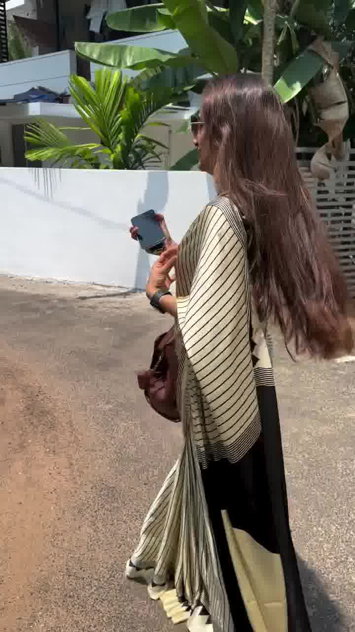Black & White lineing 1 Min Ready To Wear Saree