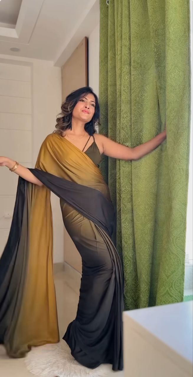 1-MIN READY TO WEAR SAREE WITH SOFT LYCRA PADDING