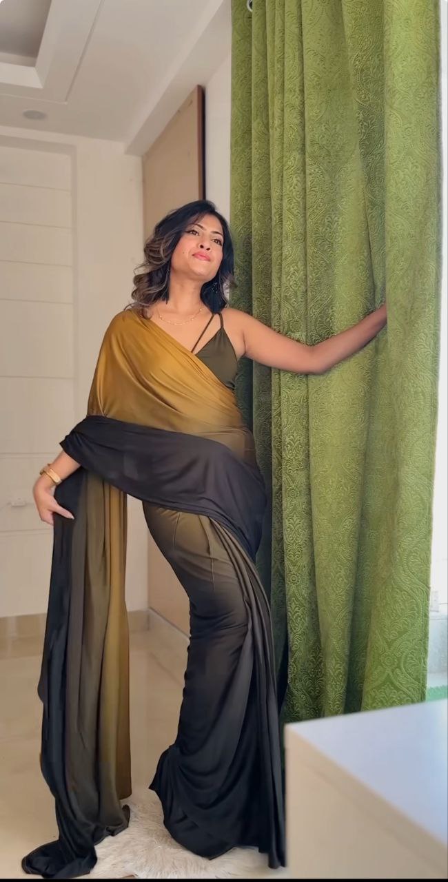 1-MIN READY TO WEAR SAREE WITH SOFT LYCRA PADDING