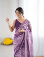 Graceful Ready-to-Wear Saree with Abstract Design & Embellished Scallop Border