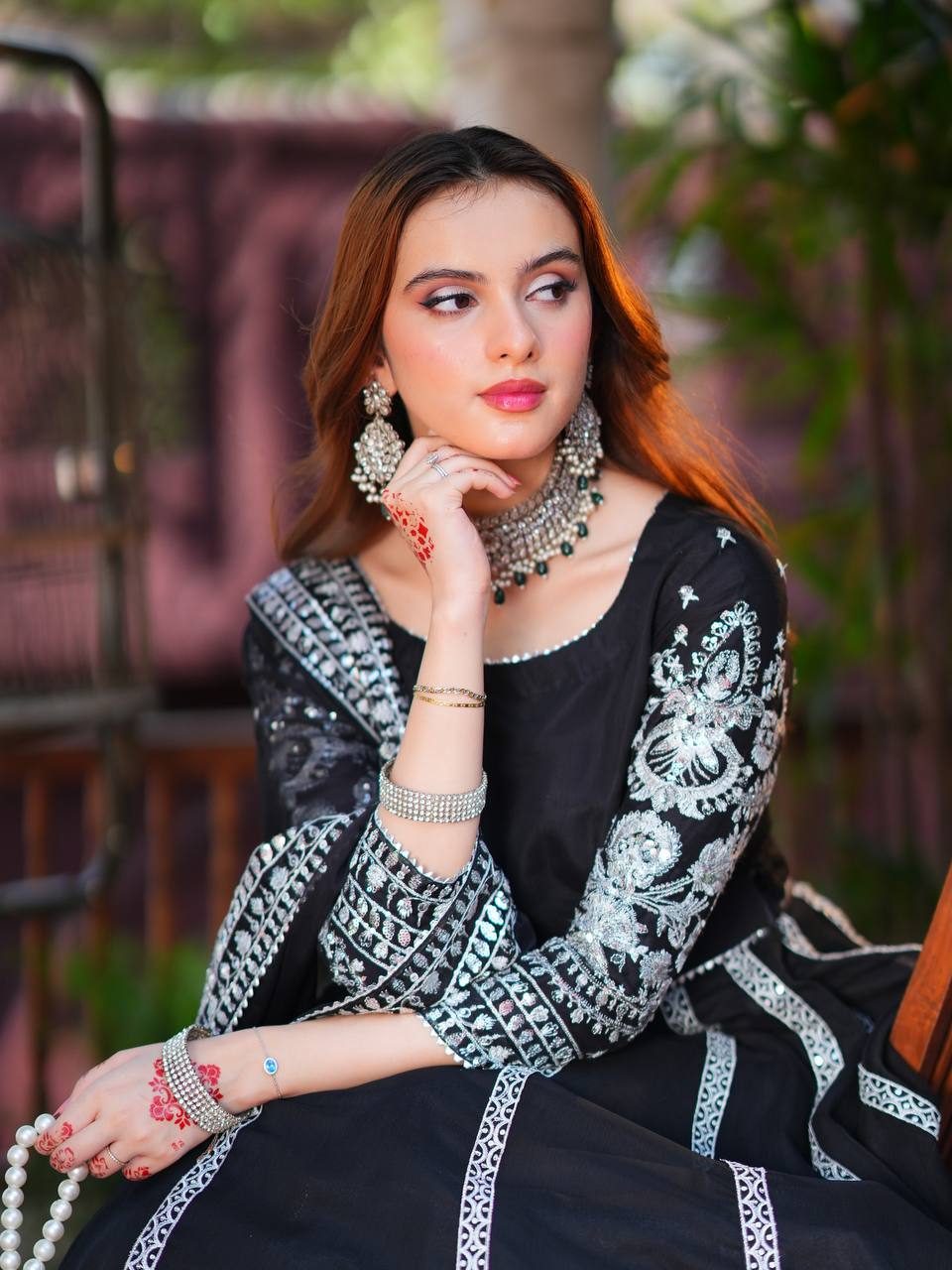 Premium Viscose Velvet Lehenga, Choli and Dupatta Set with Thread and Sequin Work