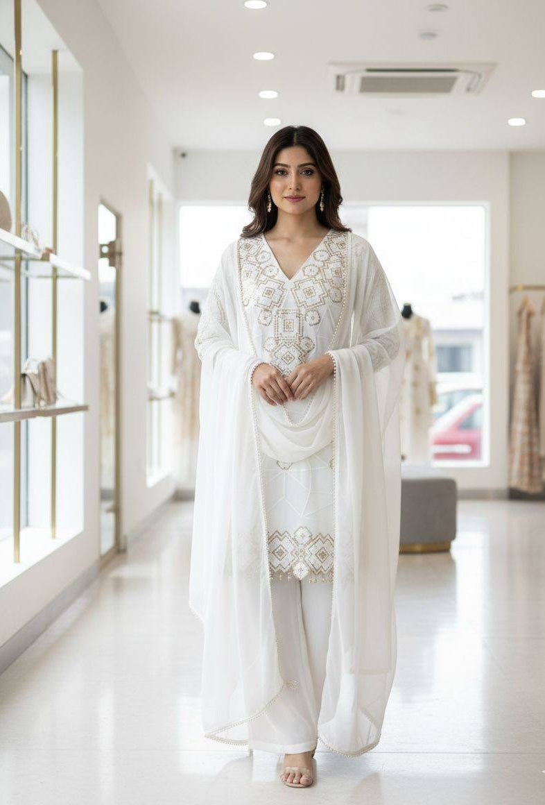 Eid SequinGrace Georgette Palazzo Set