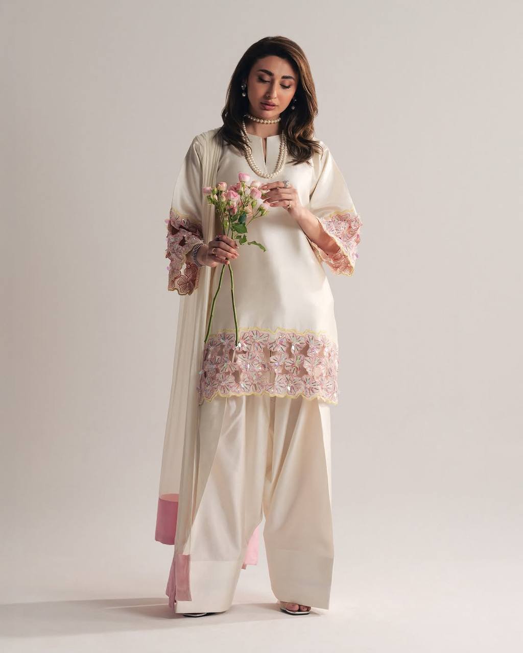 Moti Crepe Farshi Set